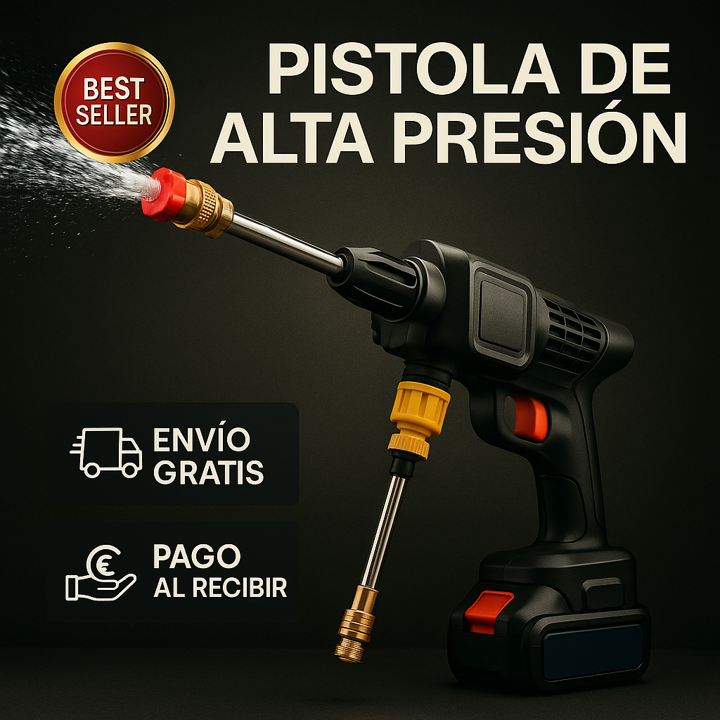 Pistola alta presión profesional portátil doble bateria