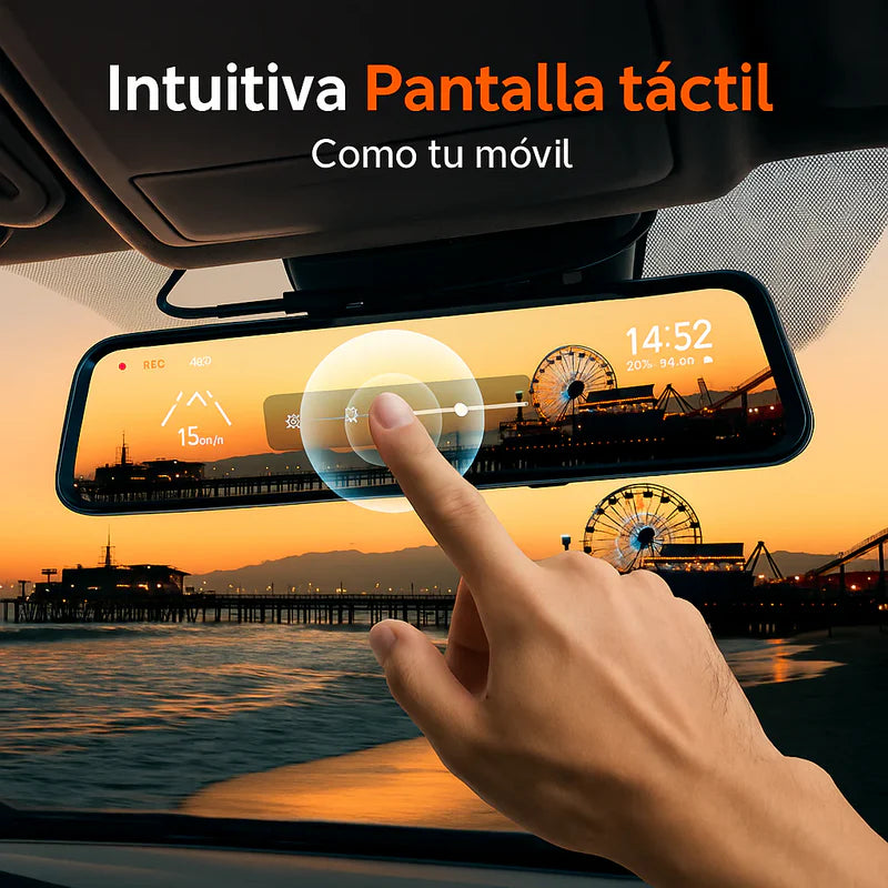 WOLFBOX G900Pro 12MP WiFi Touch Screen Dashcam com espelho retrovisor inteligente