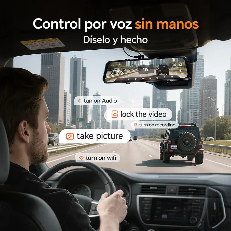 WOLFBOX G900Pro 12MP WiFi Touch Screen Dashcam com espelho retrovisor inteligente